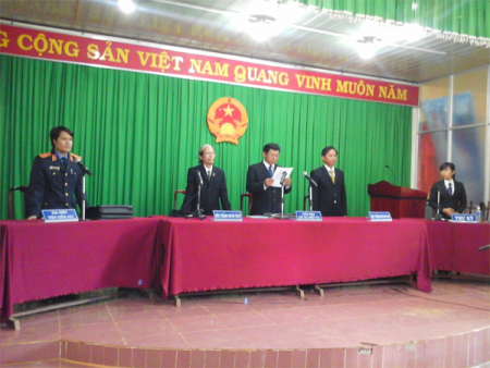 Hình phiên Tòa xét xử