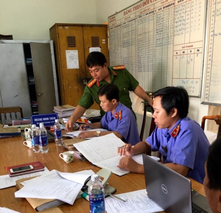Hình tại buổi kiểm sát