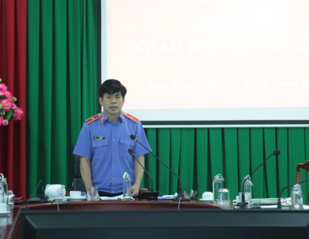 Viện kiểm sát nhân dân tỉnh Bình Phước tổ chức giao ban trực tuyến công tác kiểm sát quý 3/2023