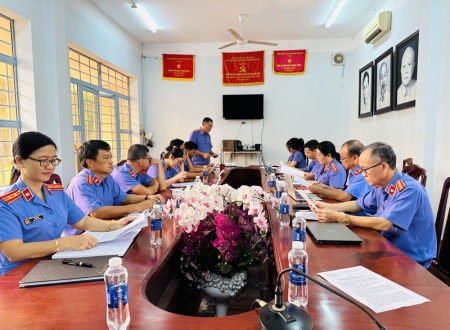 Viện kiểm sát nhân dân tỉnh Bình Phước kiểm tra công tác kiểm sát việc Tạm giữ, tạm giam và thi hành án tại Viện KSND thị xã Chơn Thành