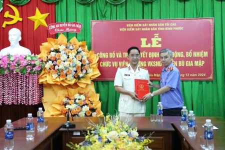 Trao QĐ bổ nhiệm VT VKSND huyện Bù Gia Mập
