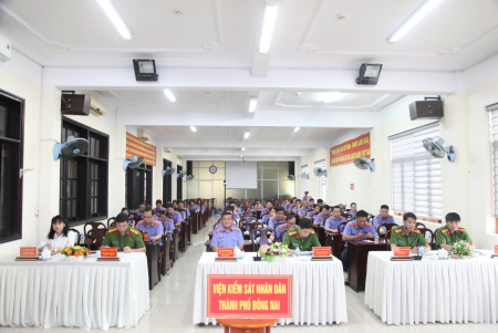 Viện kiểm sát nhân dân thành phố Đồng Nai tổ chức Hội nghị rút kinh nghiệm công tác theo dõi, quản lý Chuyên đề “Trả hồ sơ để điều tra bổ sung giữa các cơ quan tiến hành tố tụng”