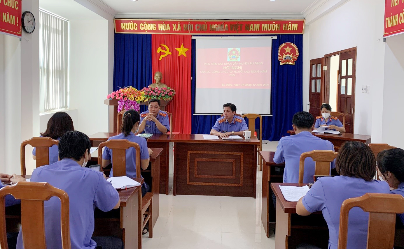 Viện KSND huyện Bù Đăng tổ chức hội nghị cán bộ, công chức và người lao động năm 2022