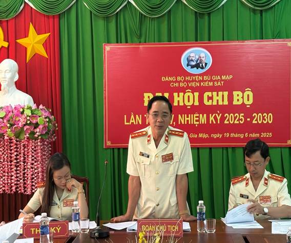 Đại hội chi bộ VKSND huyện Bù Gia Mập nhiệm kỳ 2025 - 2030
