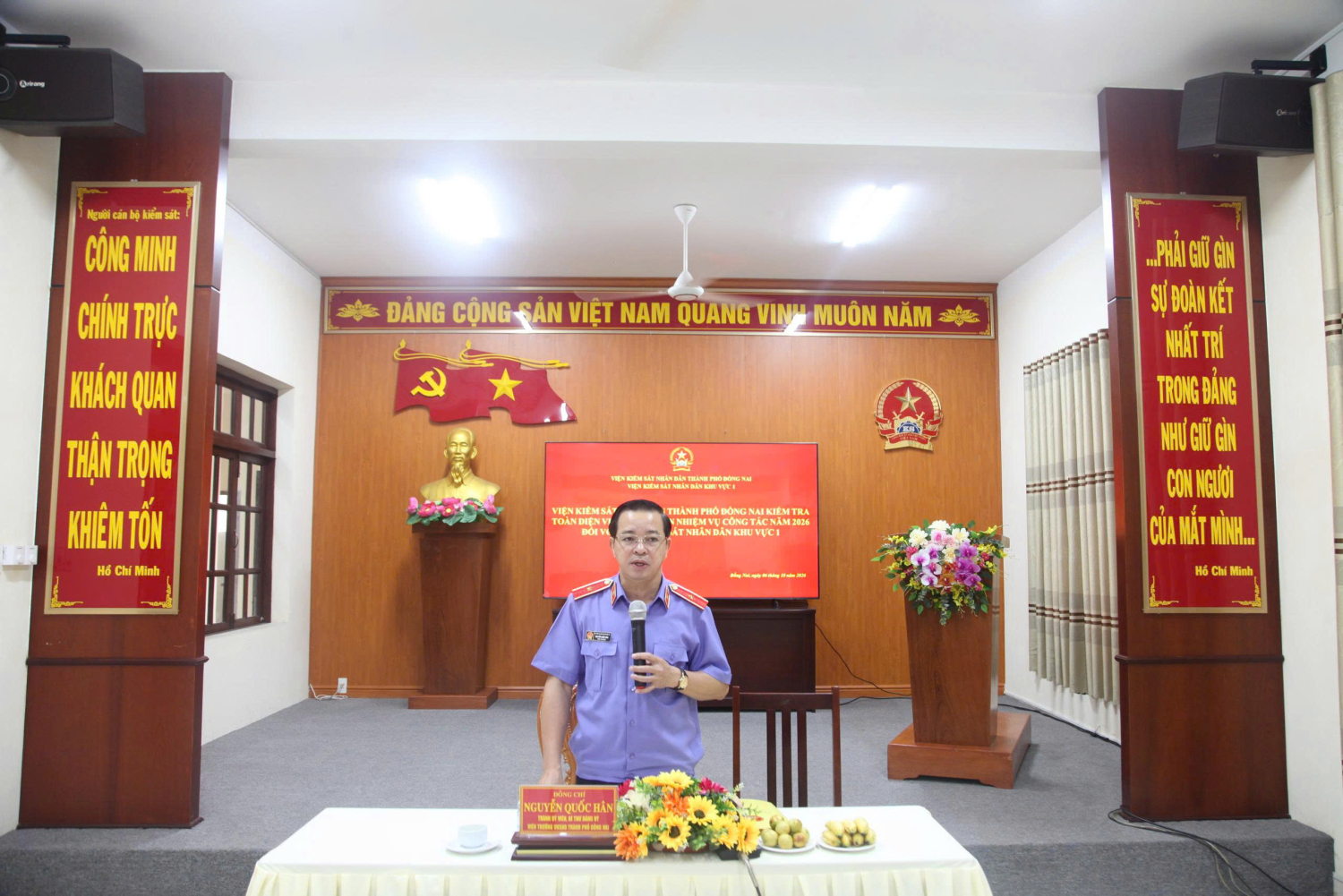 Viện kiểm sát nhân dân khu vực 1 tiếp đoàn kiểm tra toàn diện việc thực hiện công tác năm 2026