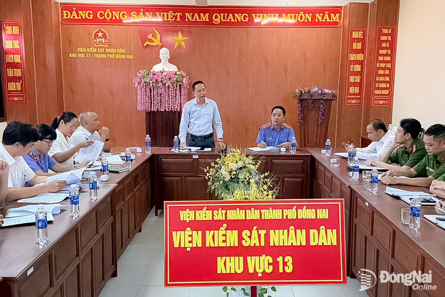 Hội đồng Phổ biến giáo dục pháp luật thành phố Đồng Nai thực hiện kiểm tra công tác phối hợp về trợ giúp pháp lý trong hoạt động tố tụng tại các cơ quan tiến hành tố tụng của VKSND khu vực 13, TP Đồng Nai
