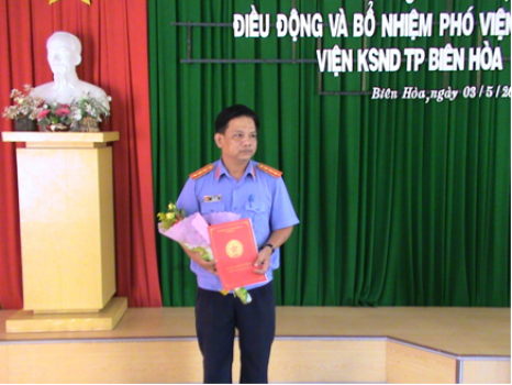 Lễ công bố và trao Quyết định điều động và bổ nhiệm Phó Viện trưởng Viện kiểm sát nhân dân thành phố Biên Hòa