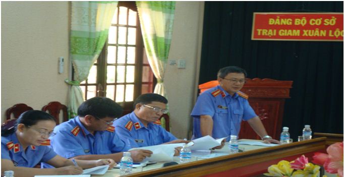 Phòng 4 đã tiến hành kiểm sát việc chấp hành pháp luật tại Trại giam Xuân Lộc thuộc Tổng cục VIII Bộ Công an.