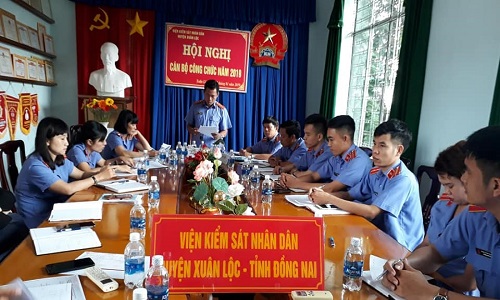 Viện kiểm sát nhân dân huyện Xuân Lộc tổ chức Hội nghị Cán bộ công chức năm 2019