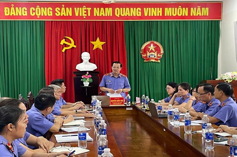 Lãnh đạo VKSND tỉnh Đồng Nai làm việc với VKSND khu vực 4 – Đồng Nai sau sáp nhập