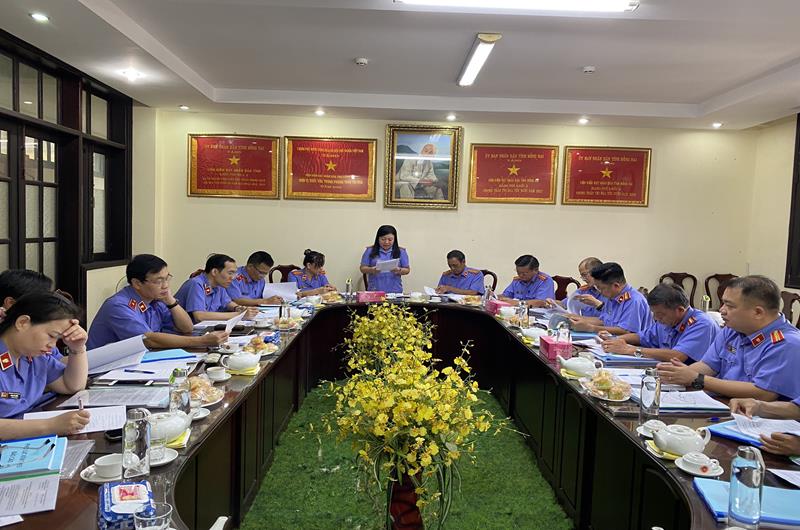 Đoàn kiểm tra liên Vụ VKSND tối cao kiểm tra công tác thực hành quyền công tố và kiểm sát điều tra án hình sự tại VKSND hai cấp tỉnh Đồng Nai.